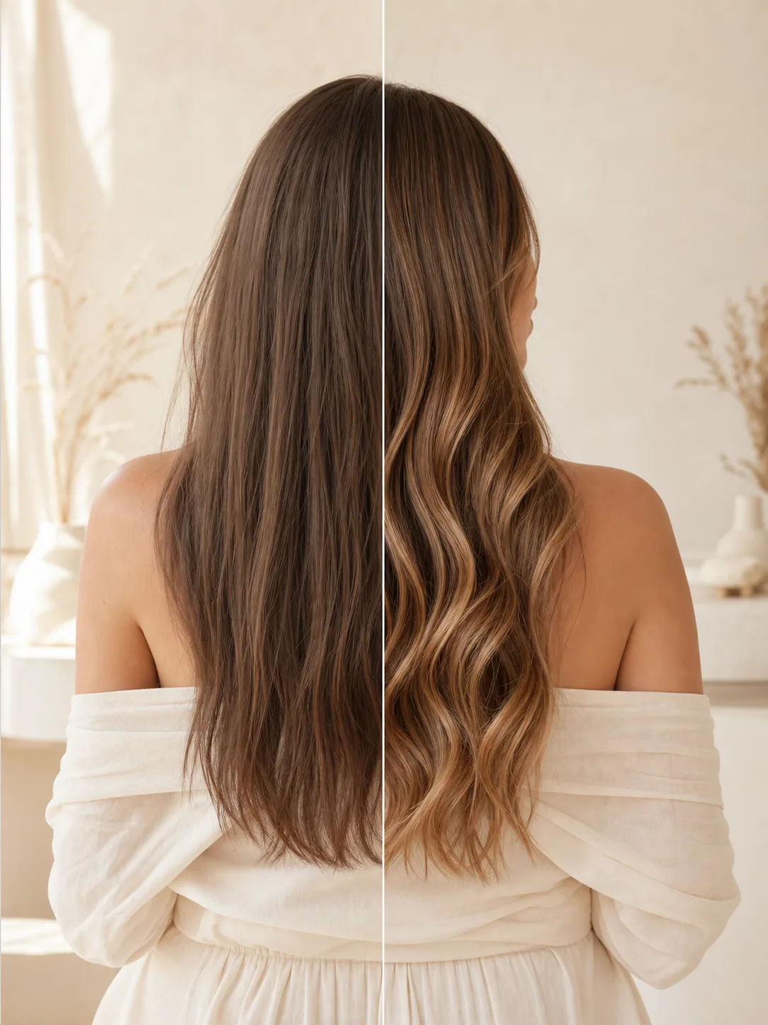 Vorher-Nachher-Vergleich: Balayage-Blending